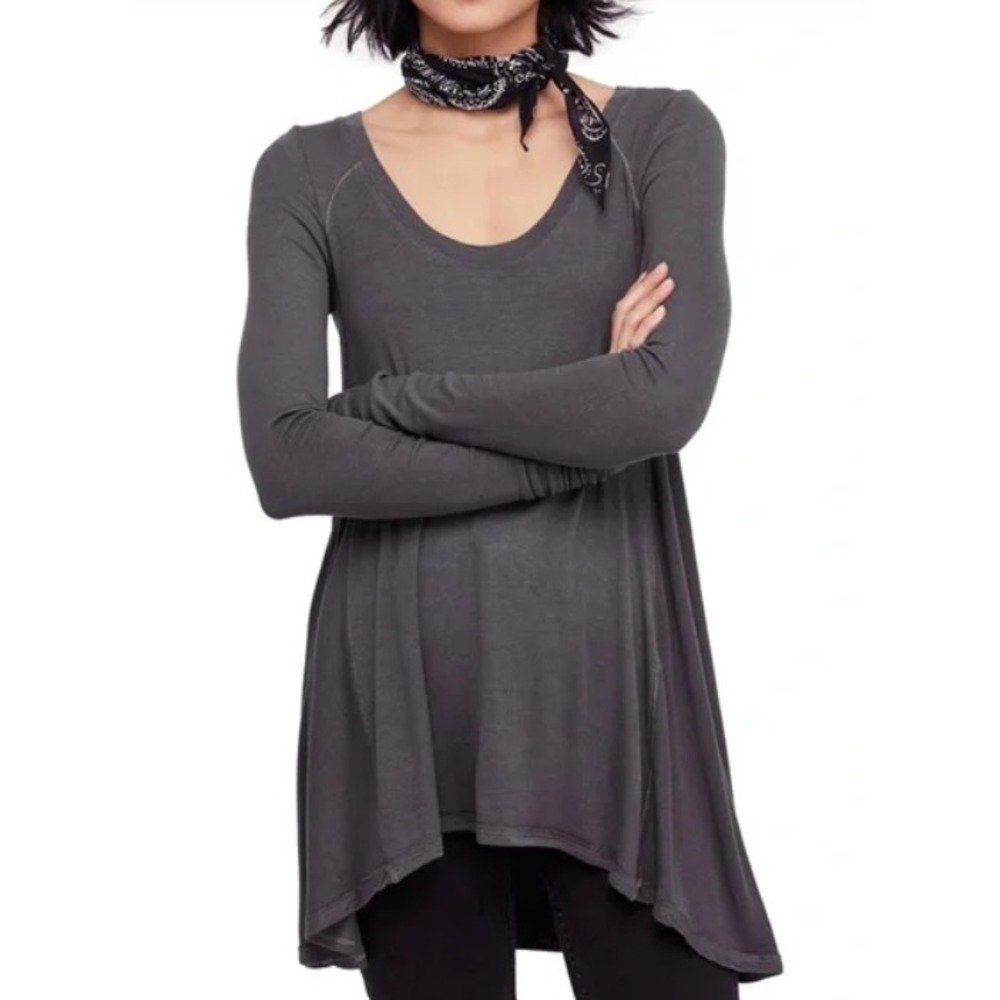 Free People Women‎ Top XS NWT Flowy January Oversize Long Sleeve Knit